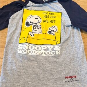 Marc Jacobs Kids Snoopy & Woodstock Hooded Top - Grey, Navy & Yellow